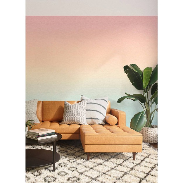 Roommates Aura Ombre Peel And Stick Wallpaper Mural Rainbow