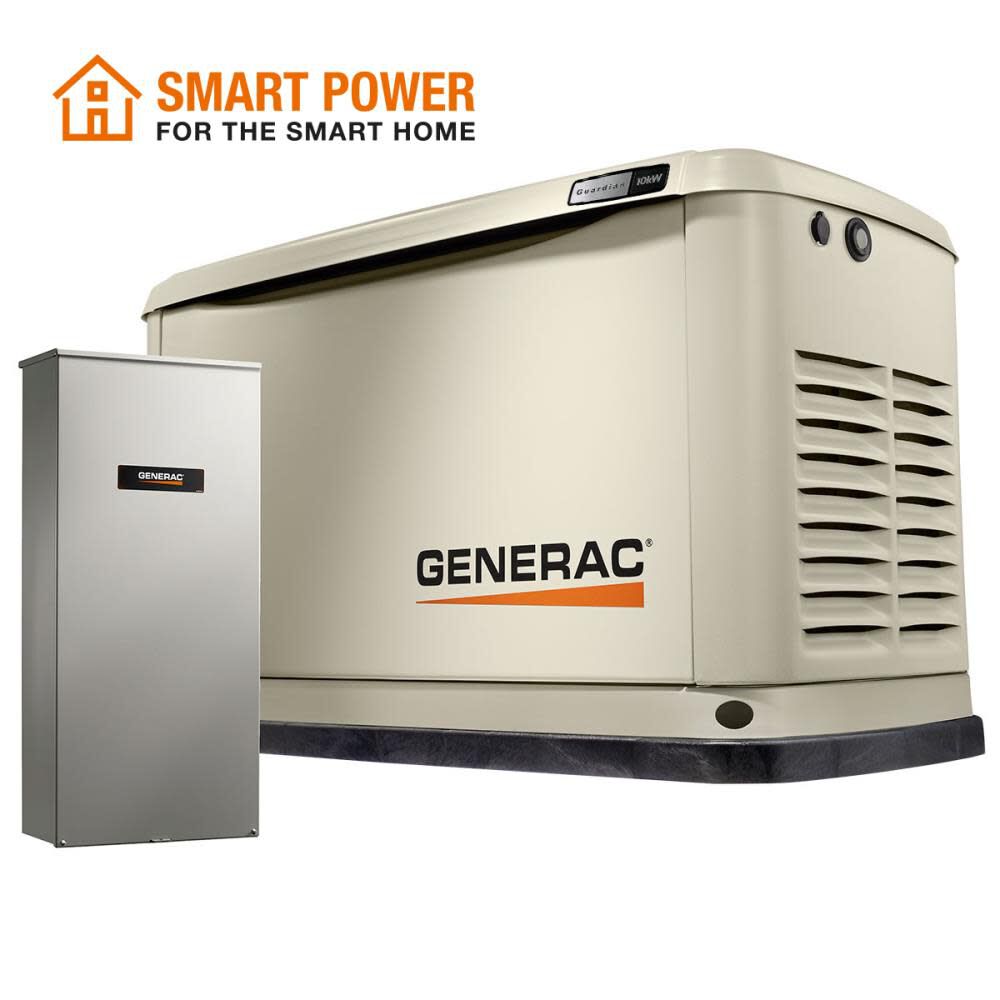 Generac Guardian 10kW Home Backup Generator with 16-circuit Transfer Switch WiFi-Enabled 7172 from Generac