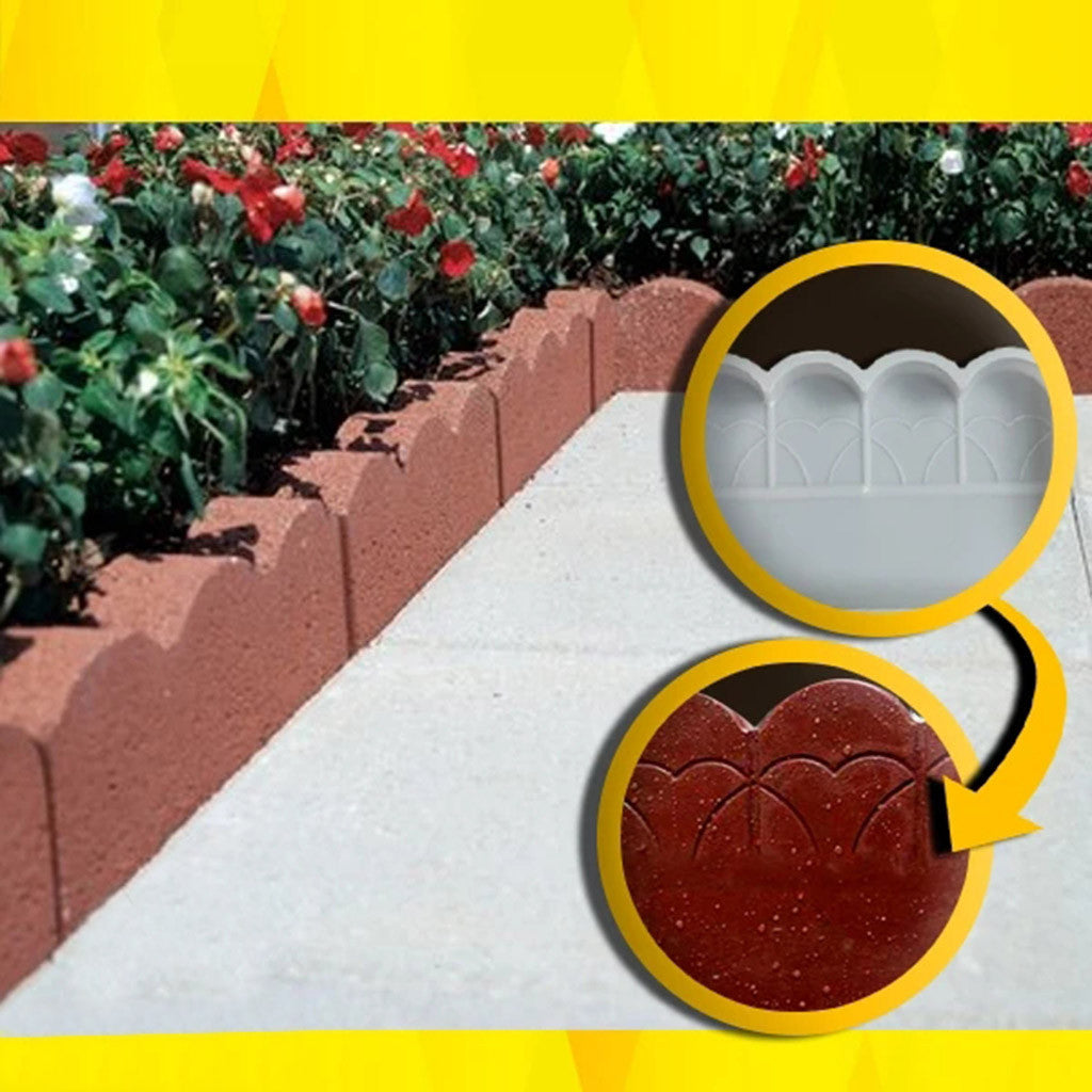 Garden Block Edgings Flowerbed Decor Brick Fencing Mould Patio & Garden