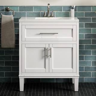 KOHLER Chesil 30 in. W x 18.89 in. D x 36.14 in. H Bathroom Vanity in White with Bianco Bella Top R35903-ASB-0