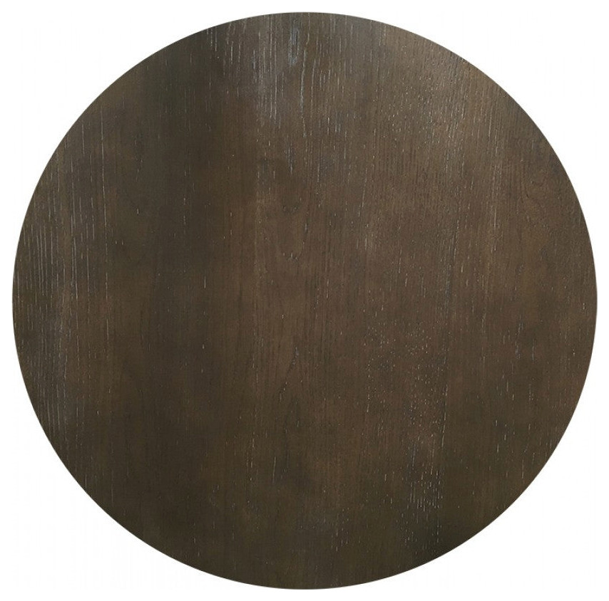 Sukie Modern Concrete and Brown Oak Round Coffee Table   Modern   Coffee Tables   by Virgil Stanis Design  Houzz