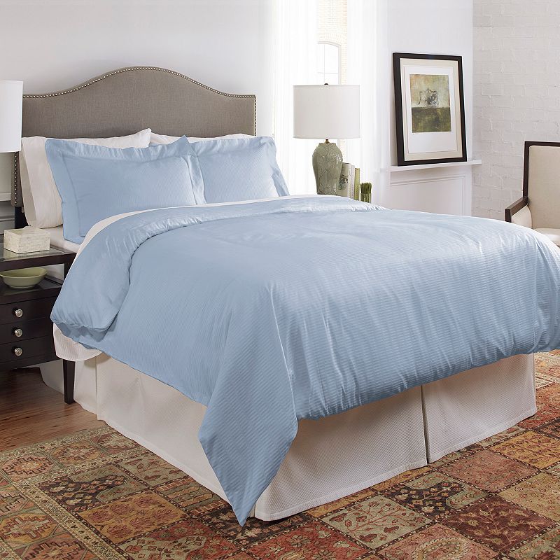 Pointehaven 450 Thread Count Dobby Cotton Duvet Cover Set