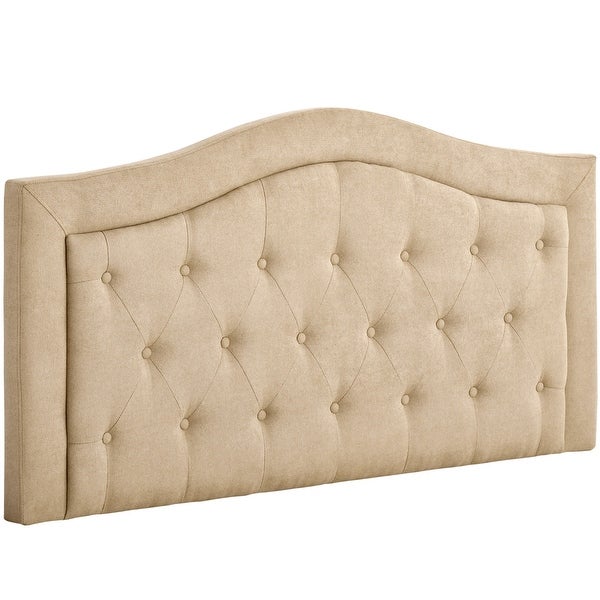 HOMCOM Upholstered Headboard， Button Tufted Bedhead Board， Home Bedroom Decoration for Full-Sized Beds - - 35386447