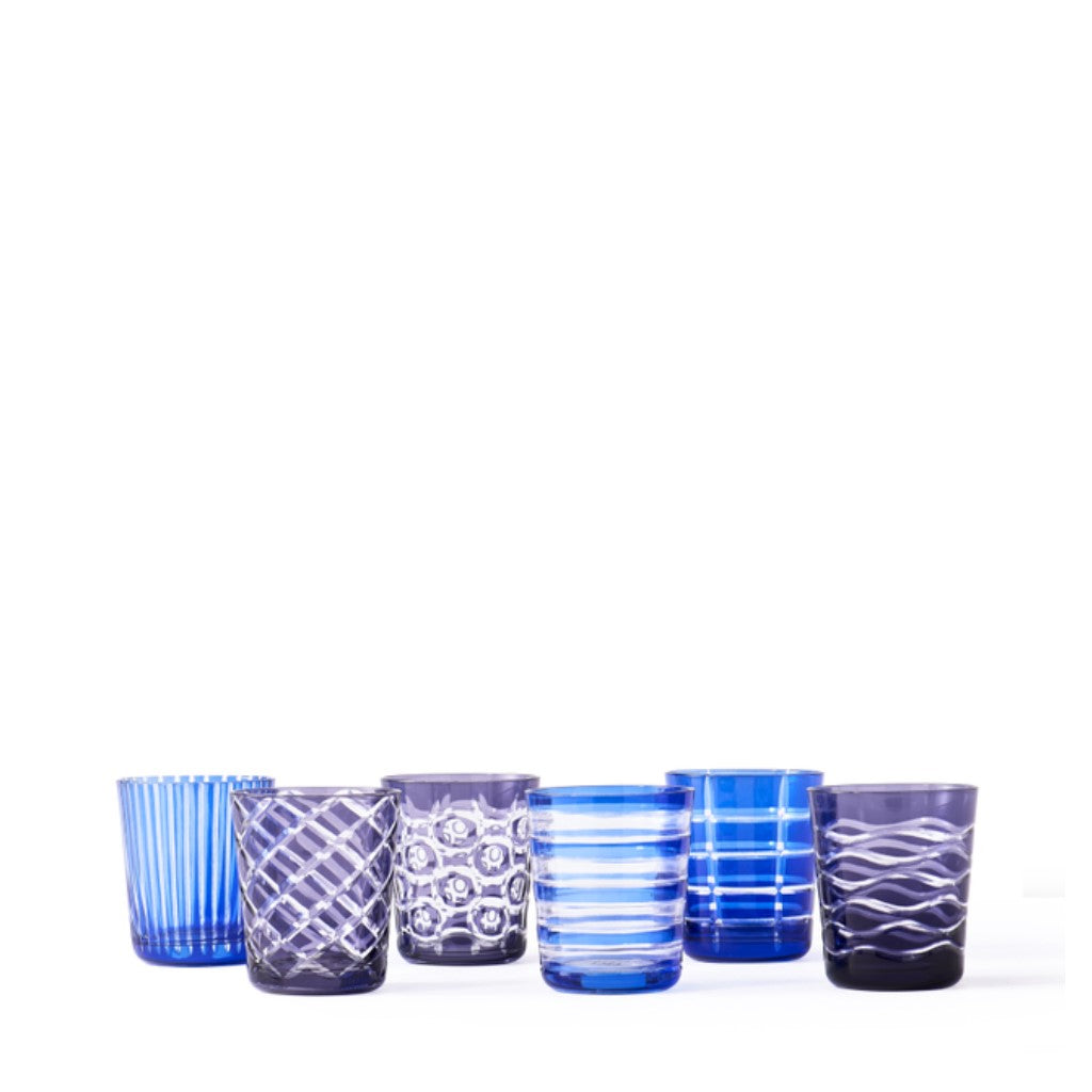 Cobalt Mix Tumblers Set of 6