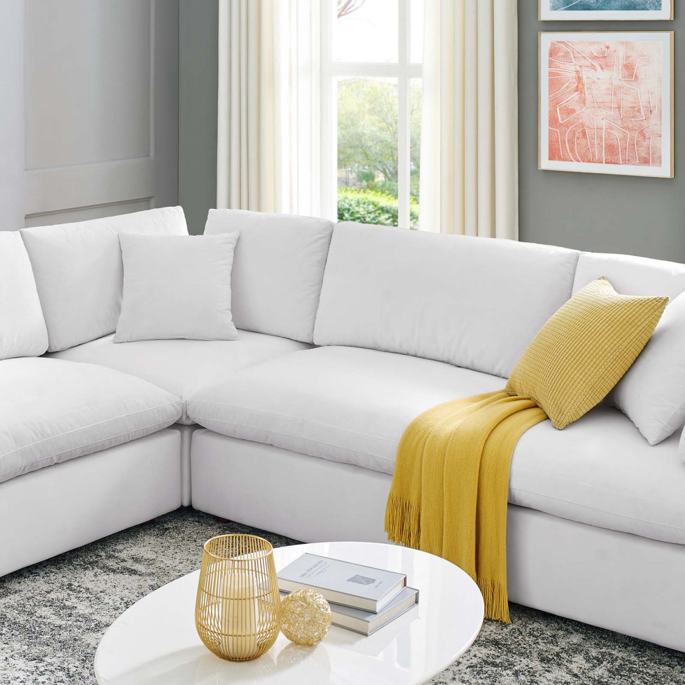 Sectional Sofa Set  Velvet  Brown  Modern  Living Lounge Hotel Lobby Hospitality   Traditional   Sectional Sofas   by House Bound  Houzz