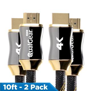 QualGear HDMI Premium Certified 2.0b cable with Ethernet 10 ft. (2-Pack) QG-PCBL-HD20-10FT-2PK