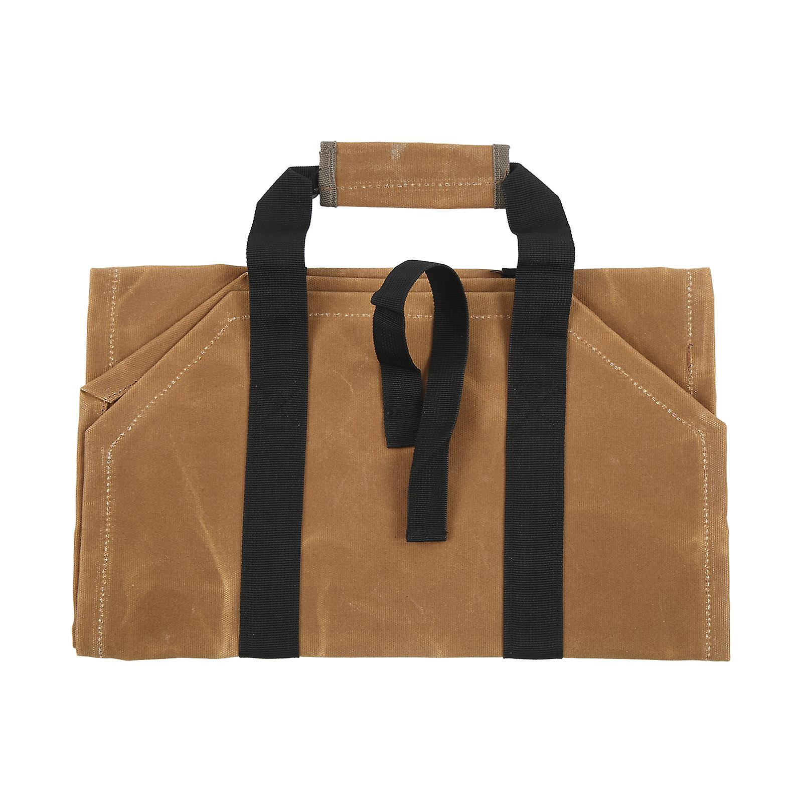 Firewood Carrier Tote Bag Waxed Firewood Canvas Log Carrier With Handles For Outdoor Indoor Use