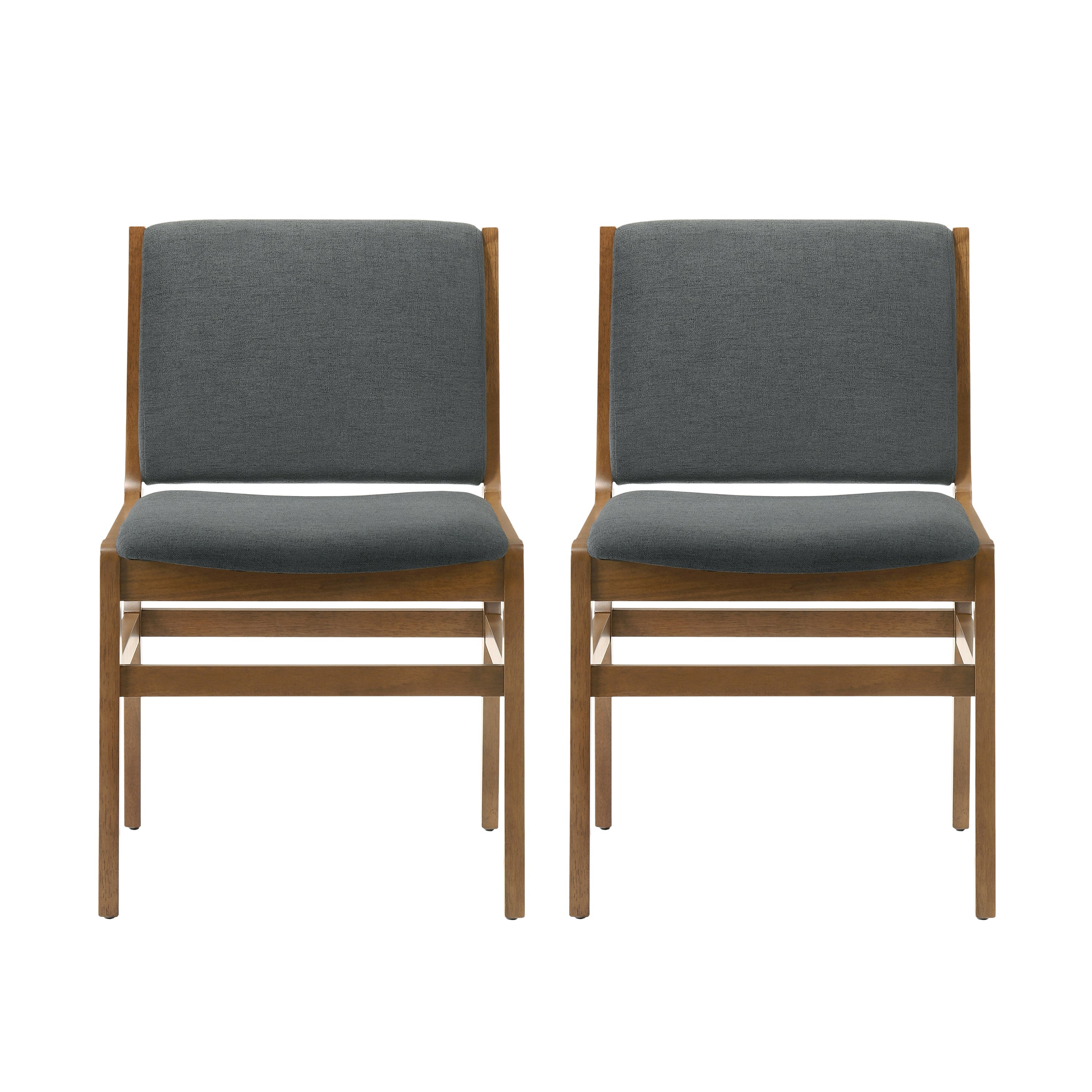 Galtin Contemporary Fabric Upholstered Wood Dining Chairs, Set of 2