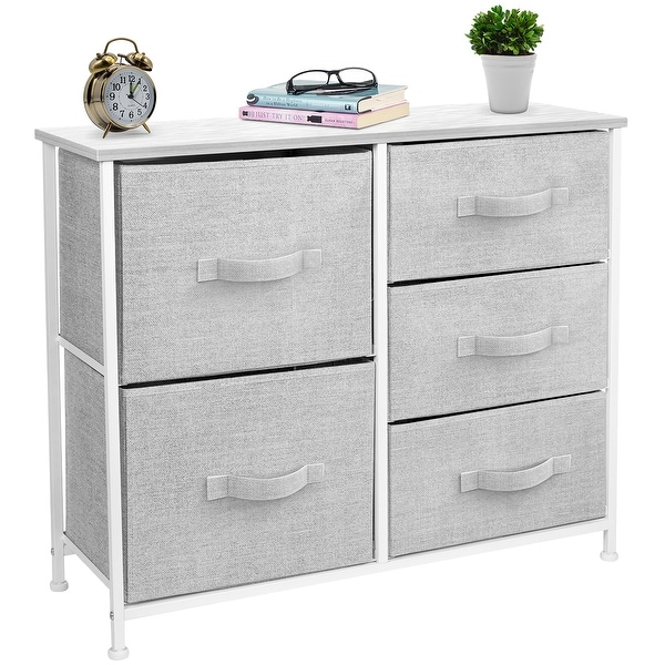 Dresser w/ 5 Drawers - Furniture Storage Tower Unit for Home， Bedroom - - 26062248