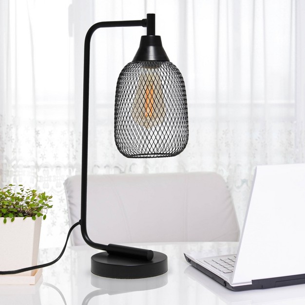 Industrial Mesh Desk Lamp Matte Lalia Home