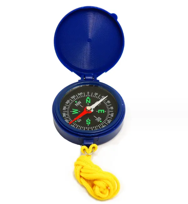Light Clamshell Compass Lanyard Cheap Pocket Compass Gift for Son Precise Durable Drawing Hiking Camping Traveling