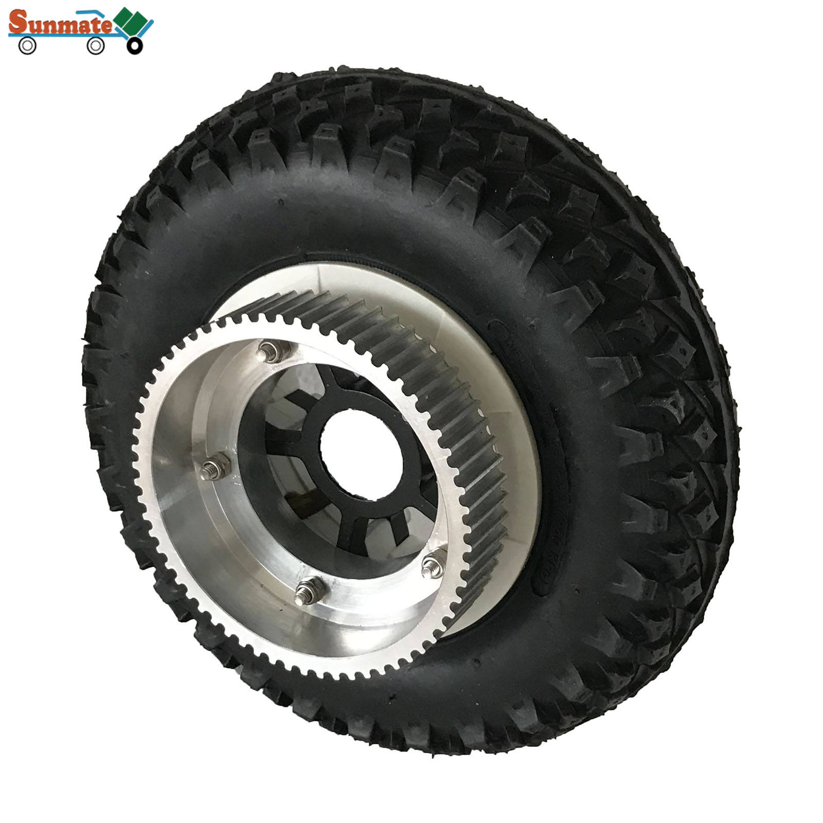 72T Pulley Gear 200MM Electric Scooter Offroad Knobby Pneumatic Wheel 8 Inch 200x50 Tire Tube for Mountain Board