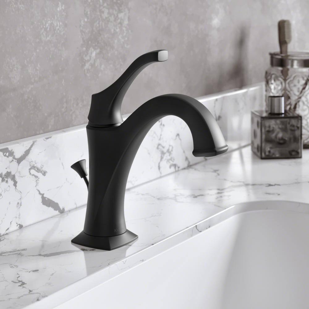 KRAUS Arlo Single Hole Single Handle Bathroom Faucet in Matte Black KBF-1201MB