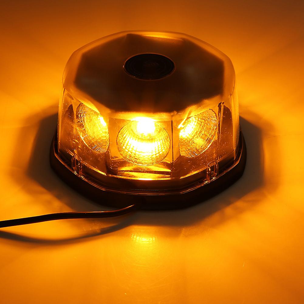 8 Led 40w 12-24v Magnetic Mounted Car Roof Strobe Emergency Warning Flashing Light Yellow