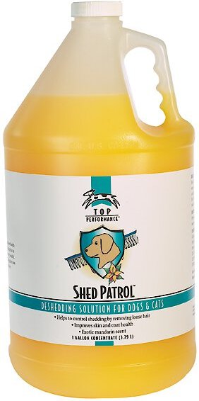 Top Performance Shed Patrol DeShed Dog and Cat Solution， 1-gal bottle