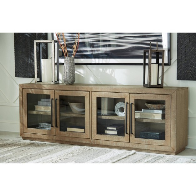 Waltleigh Accent Cabinet Metallic brown beige Signature Design By Ashley