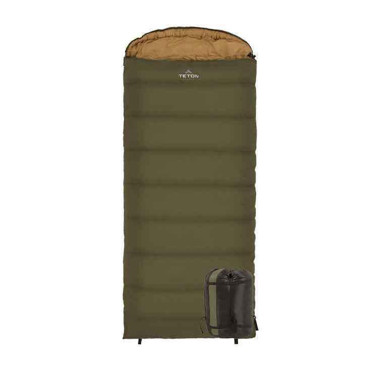 TETON Sports Celsius XL 25 Degree Long Rectangular Sleeping Bag  Green