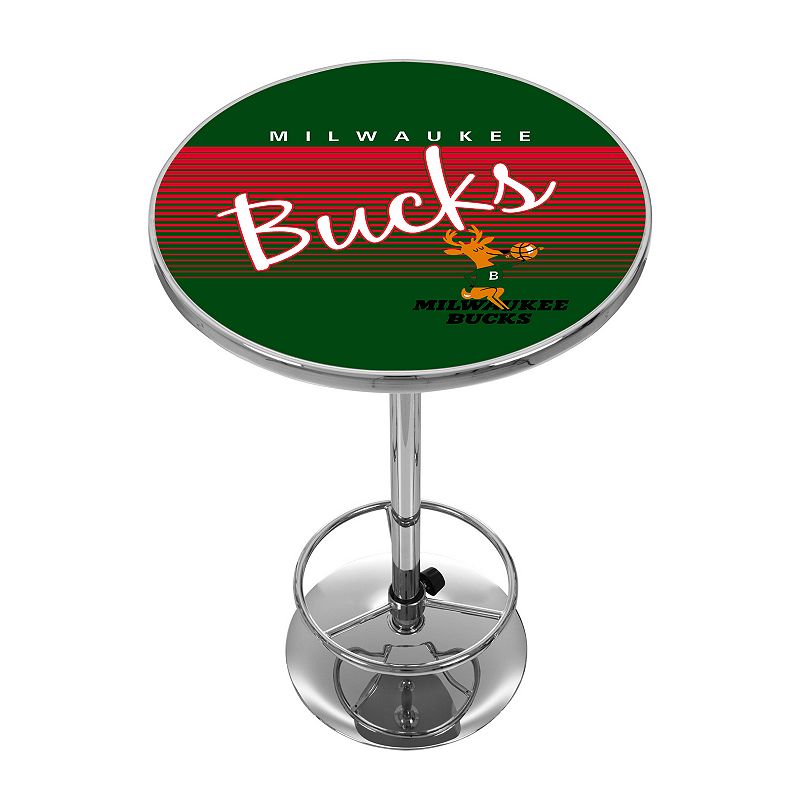 MW Bucks Hardwood Classics Chrome Pub Table