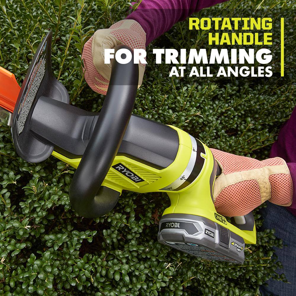 RYOBI ONE+ 18V 22 in. Cordless Battery Hedge Trimmer with 1.5 Ah Battery and Charger P2660