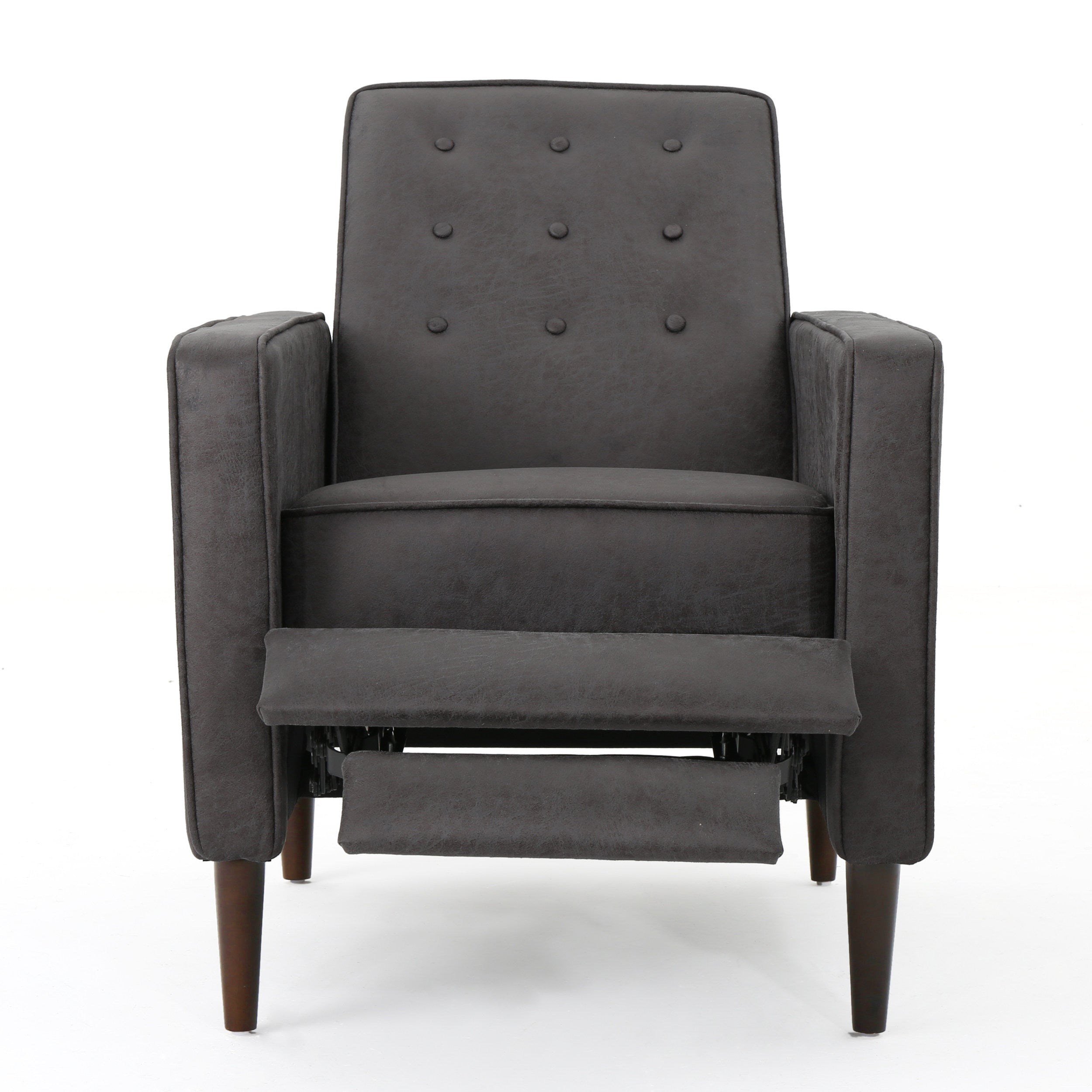 Mason Mid-Century Modern Tufted Back Microfiber Recliner