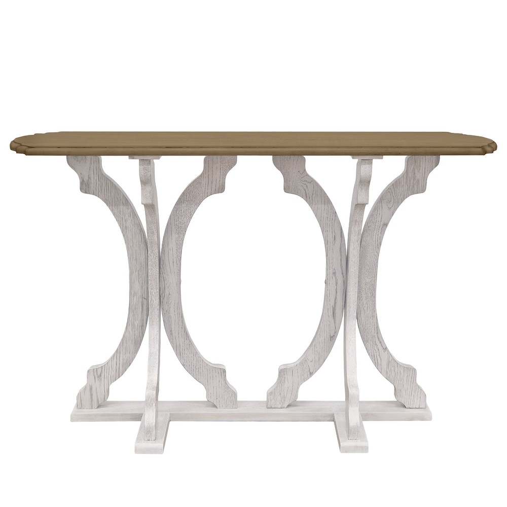 GALANO Doynton 45.9 in. Oval Solid Wood Console Table