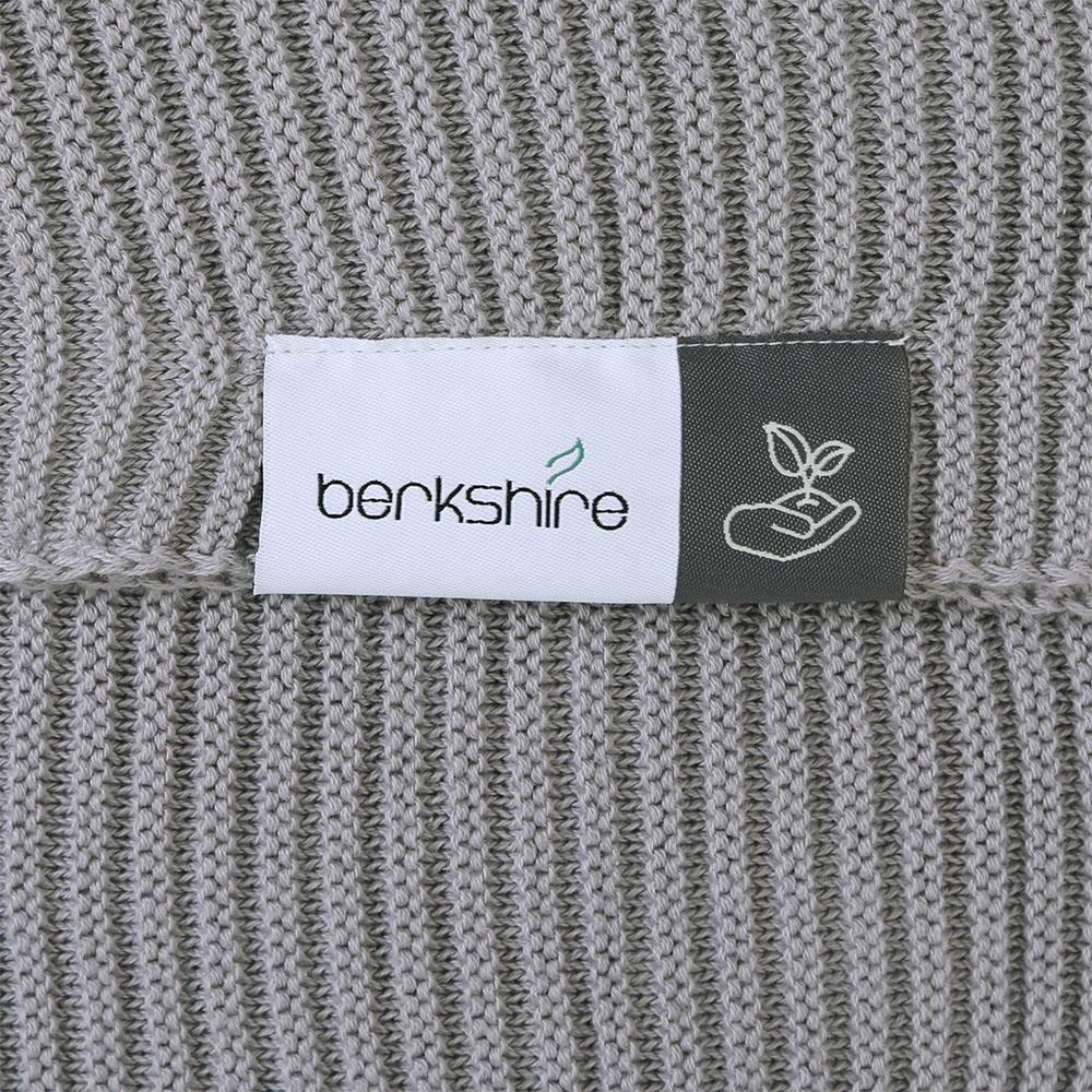 Berkshire Grey Ribbed Organic Cotton Knit Blanket King  Crowdfused