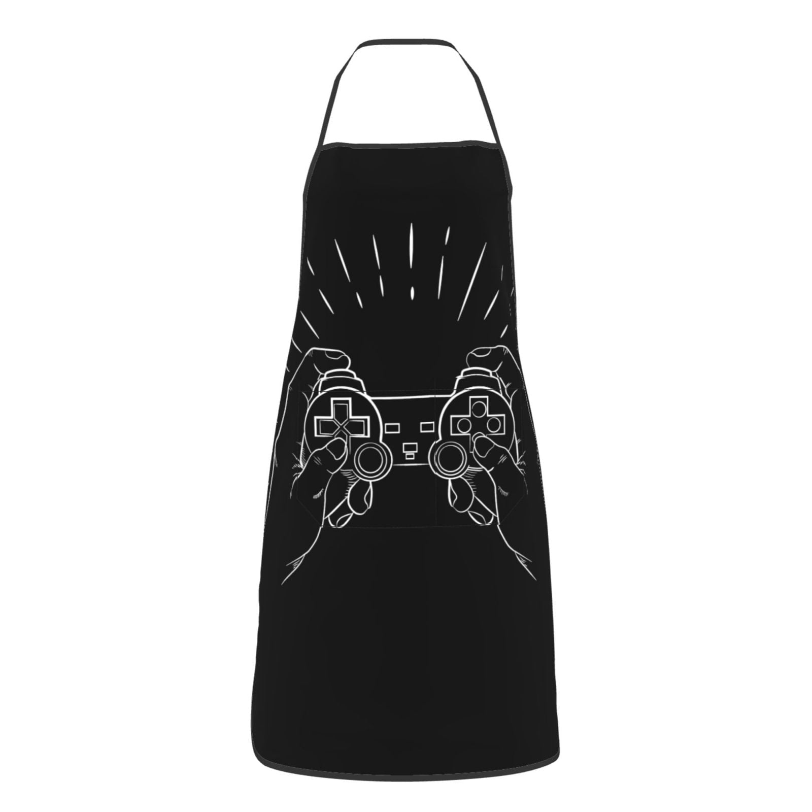 XMXY Chef Aprons with Pockets for Women Men， Person Playing Videogames Waterproof Cooking Kitchen Aprons， 28.3 x 20.4 inches