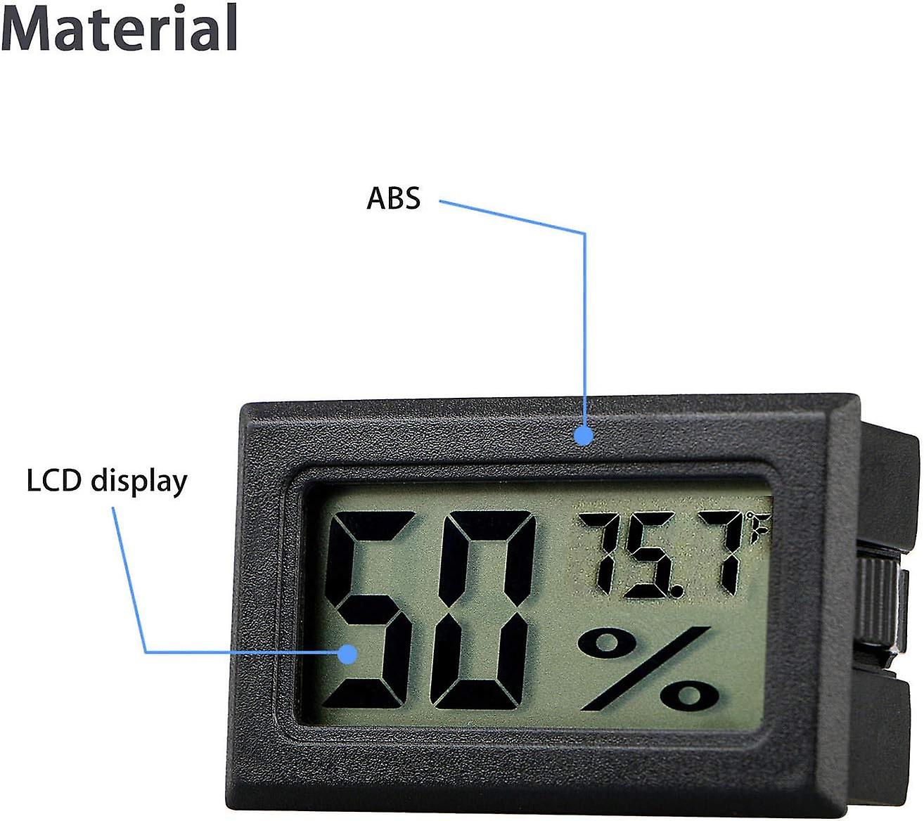 4-pack Mini Digital Electronic Temperature Humidity Meters Gauge Indoor Thermometer Hygrometer Lcd Display Fahrenheit () For Humidors， Greenhouse， Gar