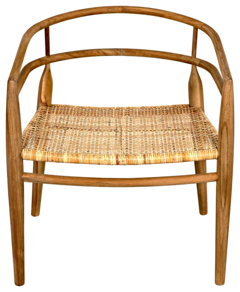 Luna Chair With Rattan  Teak   Modern   Armchairs And Accent Chairs   by Rustic Home Furniture Deco  Houzz