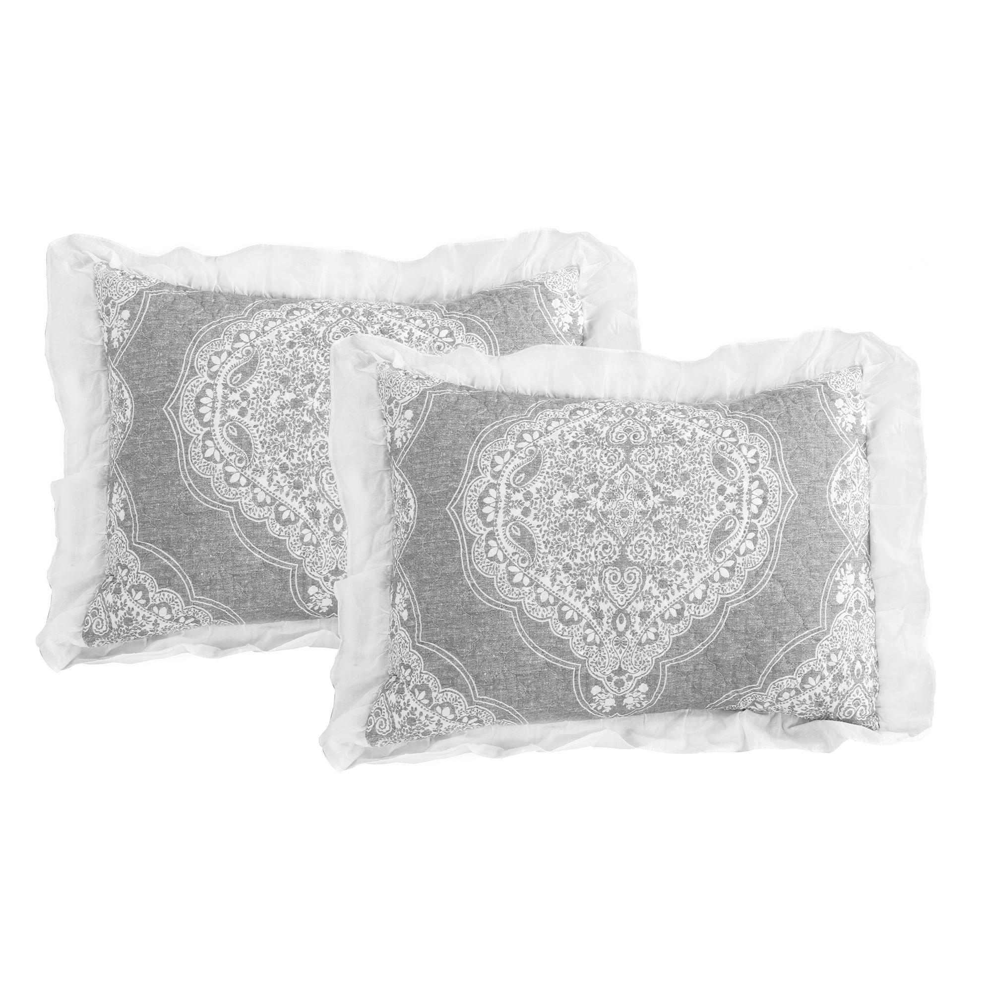 Lucianna Ruffle Edge Cotton Bedspread Set