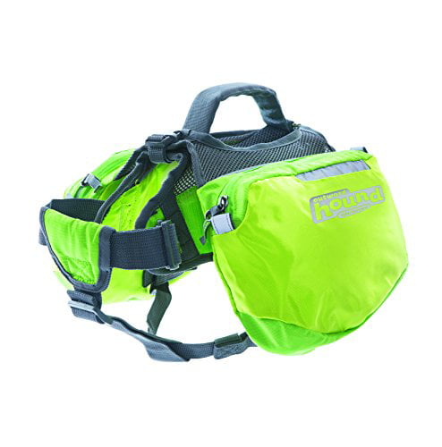 Outward Hound Kyjen  22010 Quick Release Backpack Saddlebag Style Dog Backpack， Medium， Green