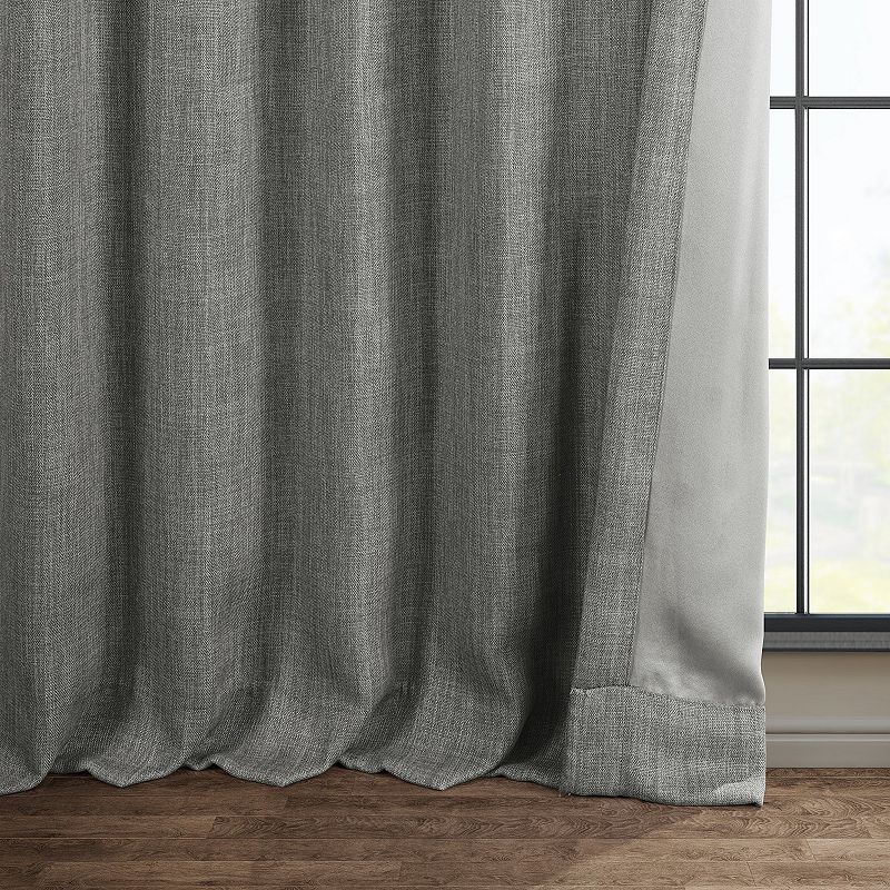 EFF Faux Linen Blackout Window Curtain