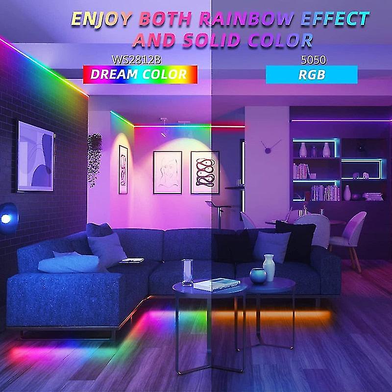 Led Strip Light Ws2812b Rgb 5050 1m-30m Rainbow Effect Usb Bluetooth Individually Addressable Diode Flexible Lamp Dc5v Backlight