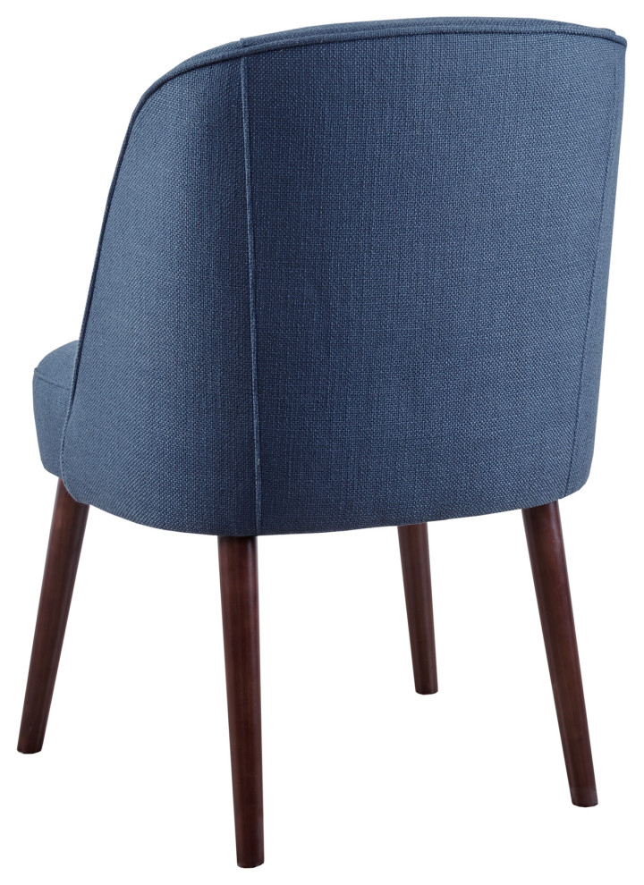 Madison Park Dining Chair Modern Bexley Rounded Back Padded Side Chair  Charcoal   Midcentury   Dining Chairs   by Bunnyberry  Houzz