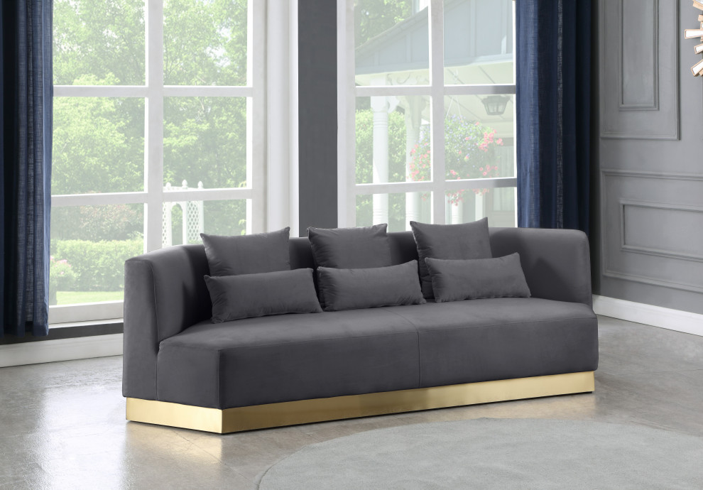 Marquis Velvet Upholstered Set   Contemporary   Sofas   by Meridian Furniture  Houzz