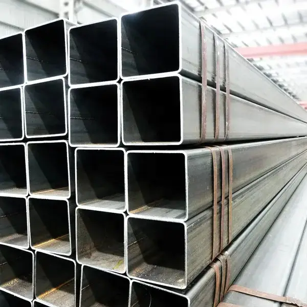 Galvanized Steel Rectangular Pipe Square Tube Hollow Steel Metal Tube Pipe Factory Customized Hot Dipped Hot Rolled Fence Post