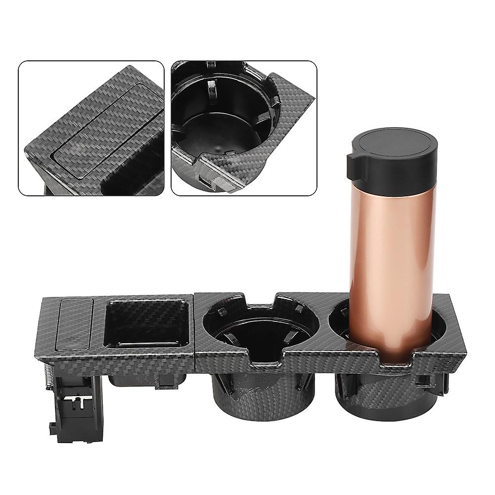 Center Console Drink Cup Coin Storage Holder 51168217953 51168217957 Fit For E46 3 Series 9906carbon Fiber Style