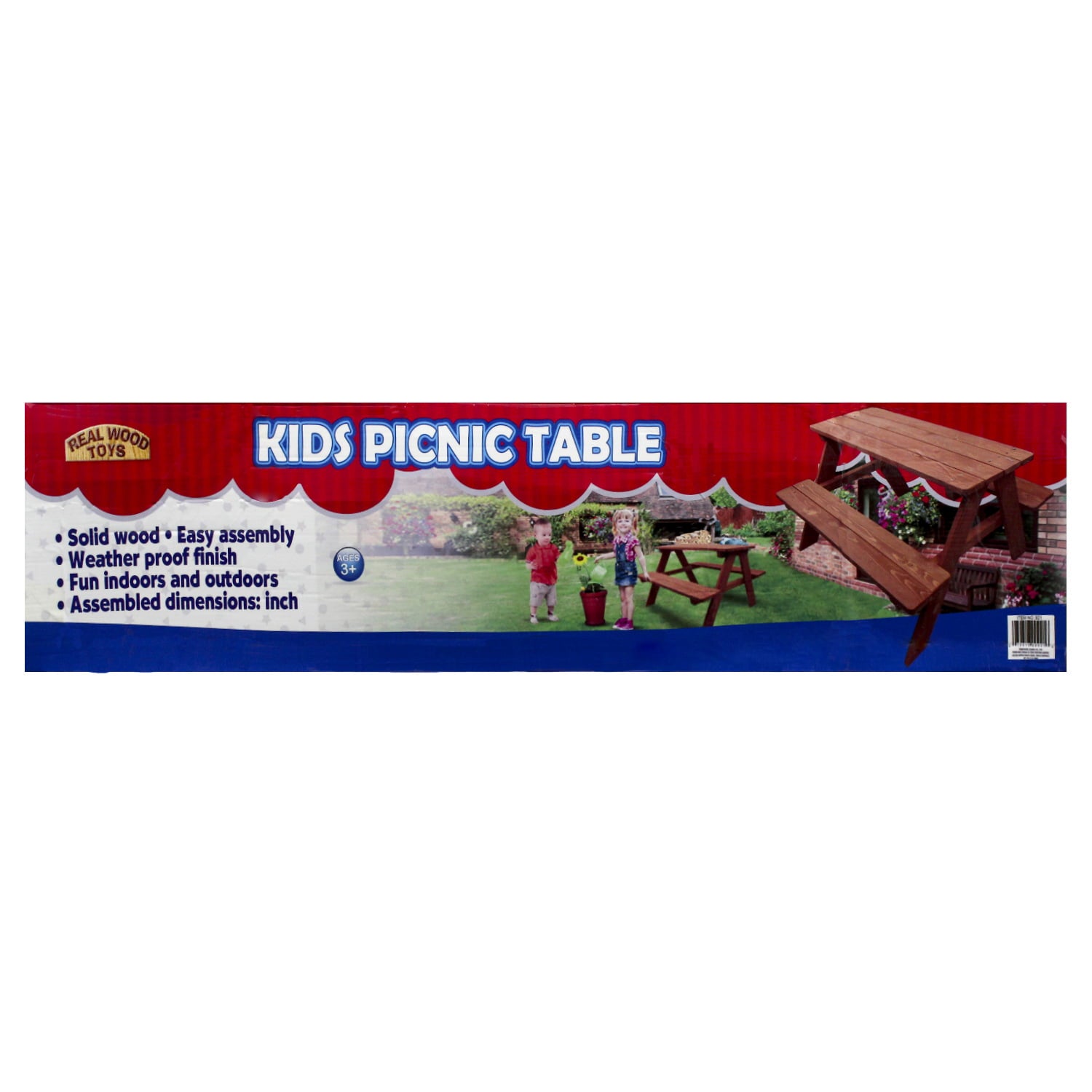 Homeware Kids Wooden Picnic Table， Brown