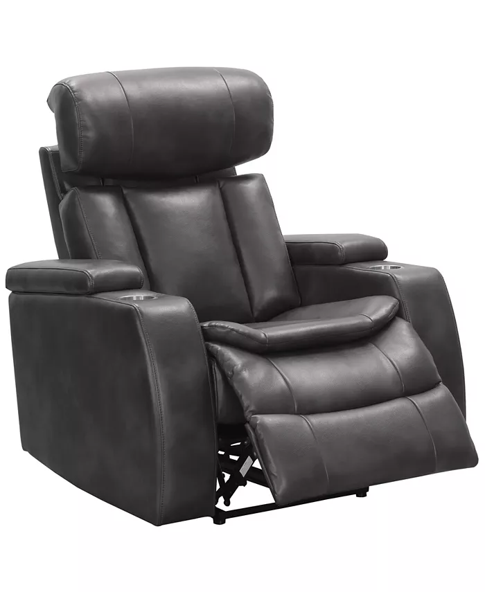 Abbyson Living Zackary Leather Theater Power Recliner with Power Headrest