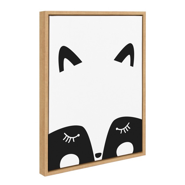 Kate And Laurel Sylvie Modern Baby Fox Framed Canvas By Rachel Lee Of My Dream Wall 18x24 Natural