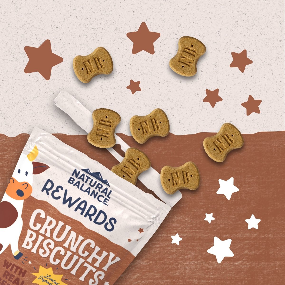 Natural Balance Rewards Crunchy Biscuits With Real Beef Dog Treats