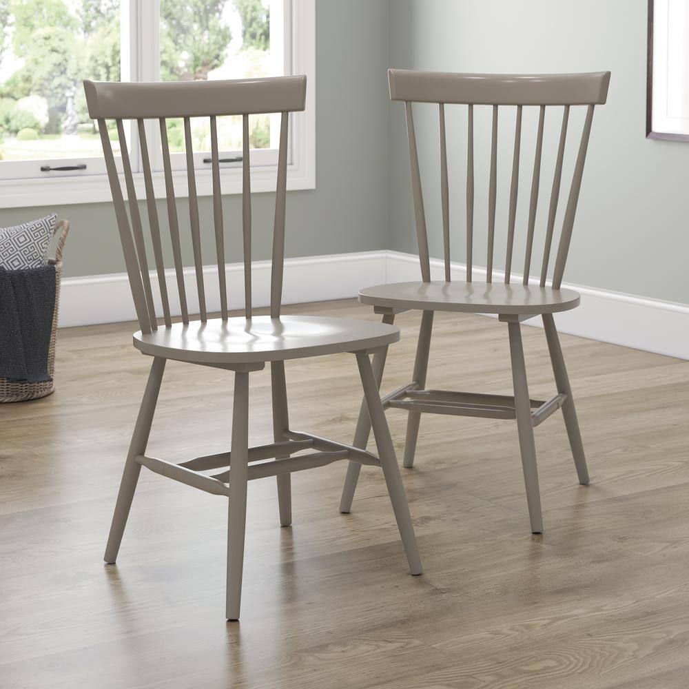 SAUDER New Grange Gray Spindle Back Dining Chair Set of 2 Chairs included 427842