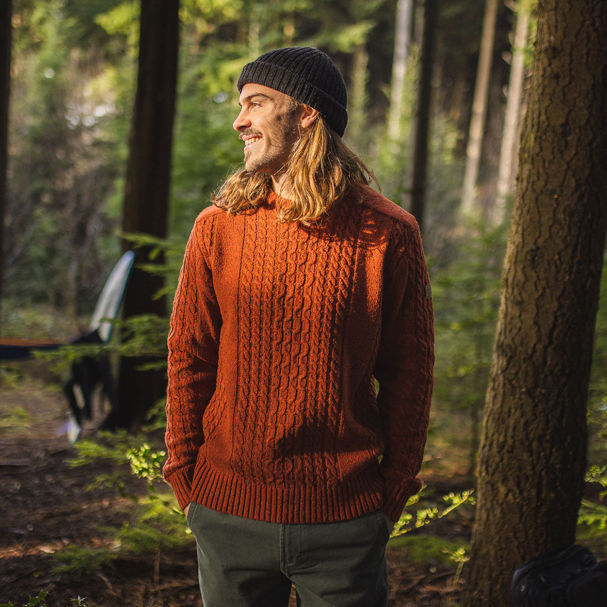 Drifter Knitted Jumper - Picante Orange