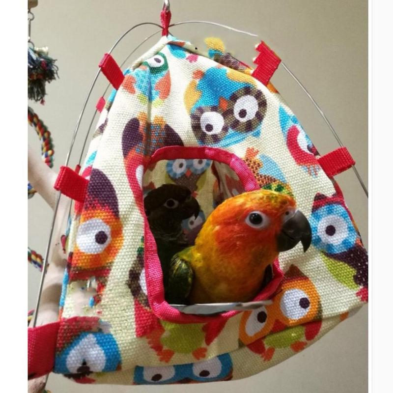 Bird Bed Parrot Sleeping Tent Hut Tent Birdcage Hammock Toy Pet Bed B