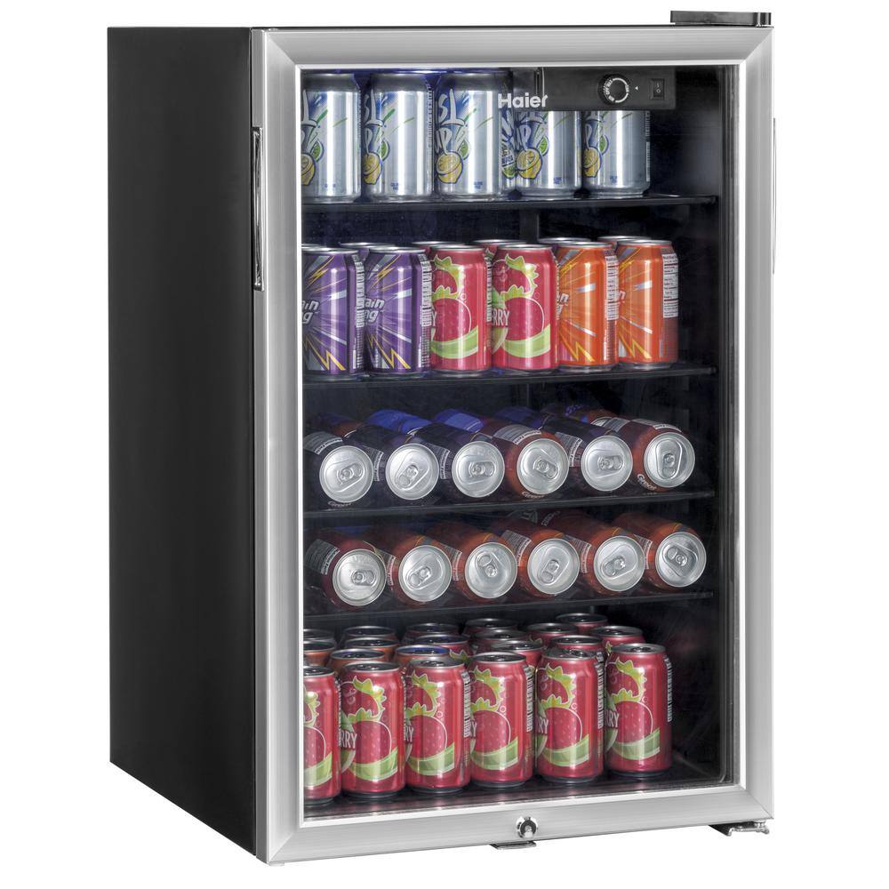 Haier 20.5 in. 150 (12 oz.) Can Beverage Cooler HEBF100BXS