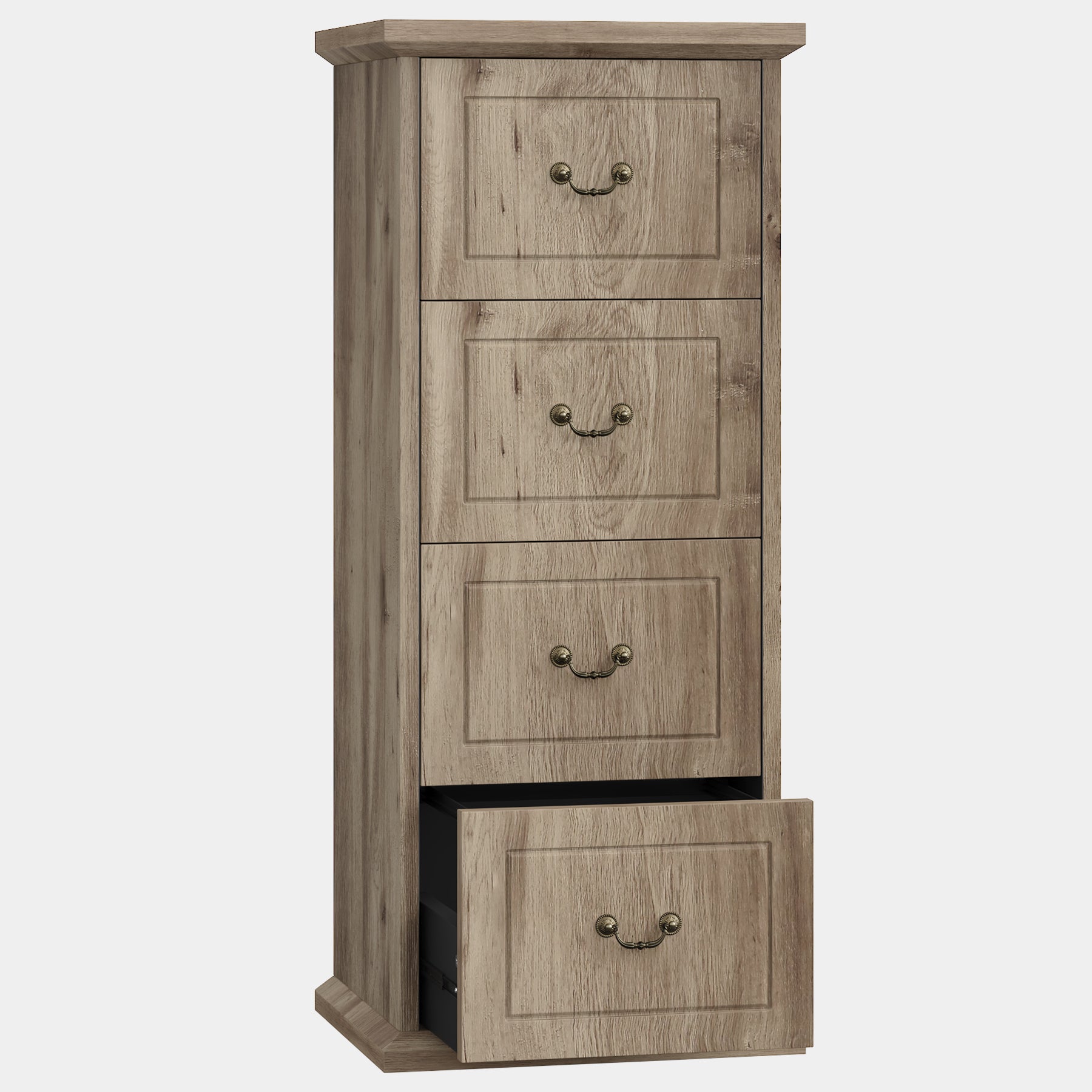 4-Drawer File Cabinet, Vertical Wood Filing Cabinet with Lock