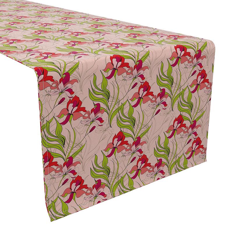 Table Runner， 100% Cotton， 16x90， Floral 141