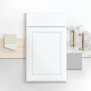 Hampton Bay Hampton 30 in. W x 12 in. D x 18 in. H Assembled Wall Bridge Kitchen Cabinet in Satin White KW3018-SW