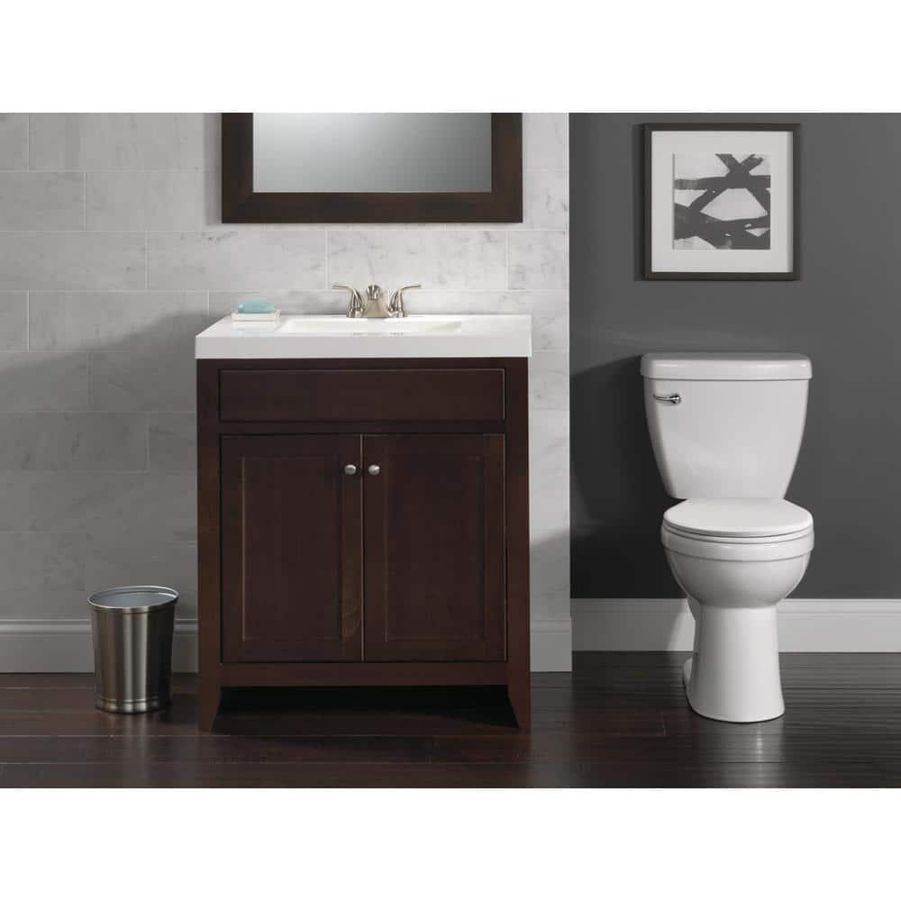 Delta Foundations 2piece 128 GPF Single Flush Elongated Toilet in White