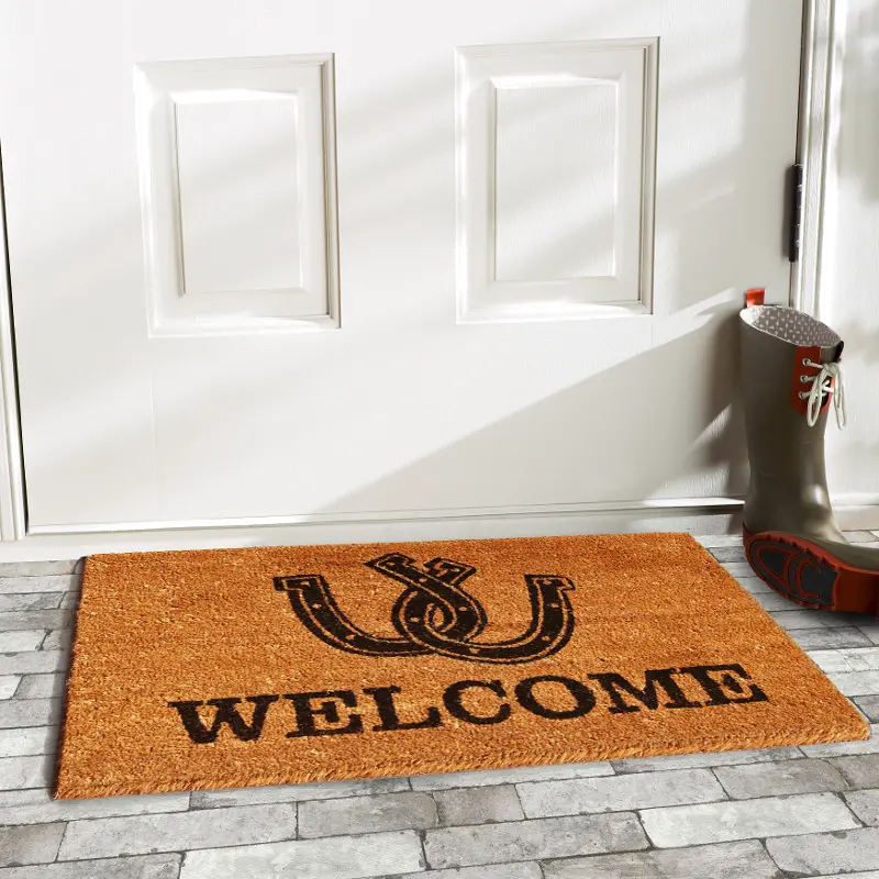 Horseshoe Welcome Doormat